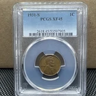 1931-S Wheat Penny, PCGS graded XF 45, Beautiful Wheat Cent