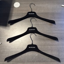 3 Authentic Balenciaga Hangers - Black - Velvet - Great Condition