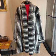 Marvin Richards Vintage Faux Fur Coat Size Medium