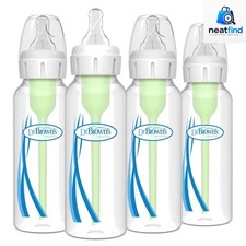 Anti-Colic Options Narrow Baby Bottle, 8 oz, 4-Pack