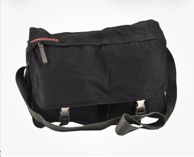 Prada Linea Rossa Messenger Bag Black 4VS110 Authentic w/ Card  