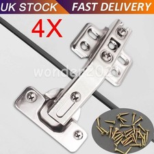 Set of 4 Hinges 135 Degree Kitchen Cabinet Cupboard Concealed Corner Door Cup