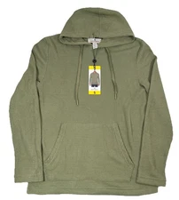 Rainforest Soft Textured Hoodie, Comfy, Lounge, Mid-Weight, Green, Men's Small