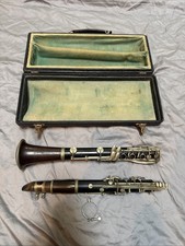 H. Selmer Paris Brevete SGDG Clarinet Rare Vintage Antique C. 1920s w/Case AS IS
