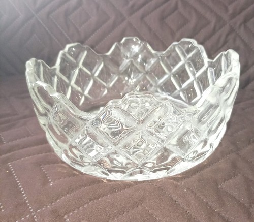 Clear Glass Dessert Bowl Large