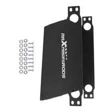 British Type Oil Cooler Air Shield Kit 16-30 Row Universal Black Aluminum Cover