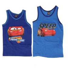 Pixar Cars Unterhemden 2er Pack Jungen Tanktop Unterwäsche Shirt Kinder 110-128