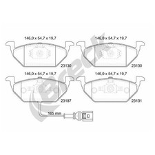 Satz Bremsbeläge Bremsklötze vorne für Seat Altea 5P1 XL 5P5 Leon 1M1 | 24630