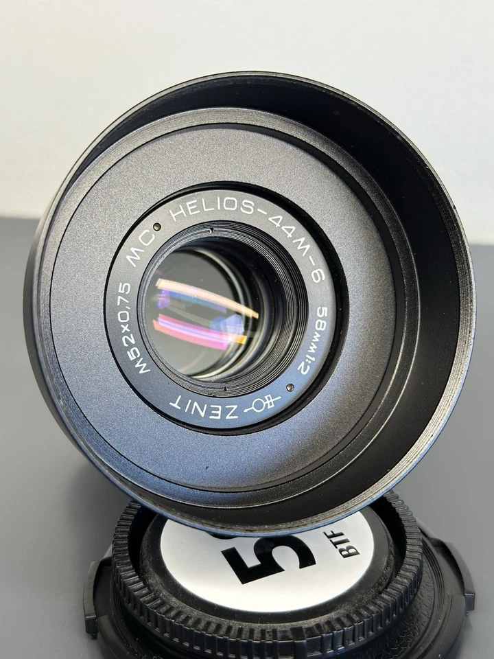 Helios 44m 58mm F2 Soviet Lens Cinemod Silver Sony E Mount Helios Silver Vintage - Image 3 of 4