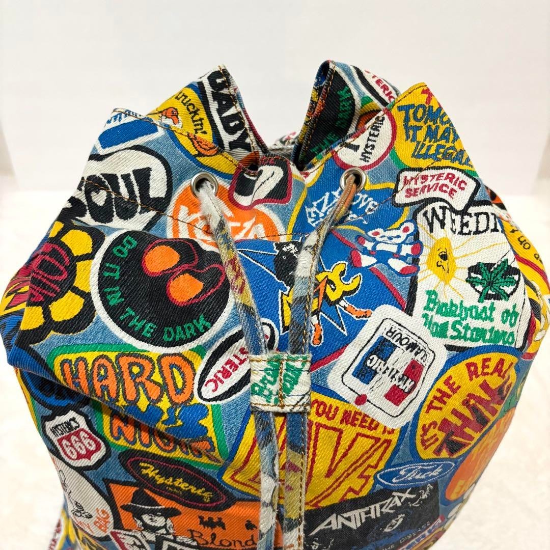 Hysteric Glamour Patchwork Logo Drawstring Backpa… - image 9