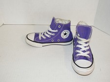 Converse All Star Chuck Taylor Hi Top Purple Canvas Shoes 337833F Youth Girls 12