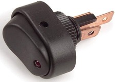 Grote 82-2133 Rocker Switch, Led, 30 Amp, 3 Blade, 1/2" Dia., Red