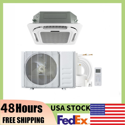  18000BTU Ceiling Cassette Mini Split Air Conditioner Heating & Cooling R454B US