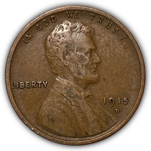 1915-D Lincoln Wheat Cent Choice Very Fine VF+ Coin #25265