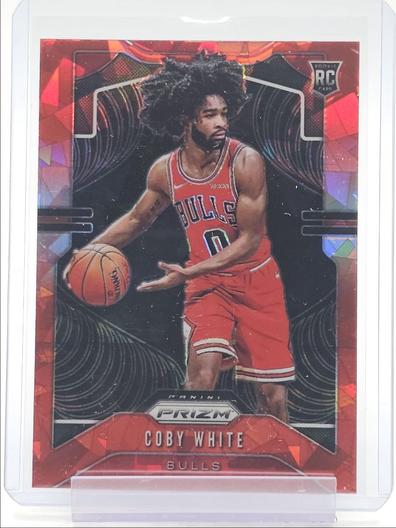 COBY WHITE 2019-20 PANINI PRIZM ROOKIE RED CRACKED ICE BULLS A RC Q0757