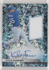 2018 Chronicles Spectra Rookie Jersey Neon Blue Prizm 75/99 Kyle Farmer Auto 5w7