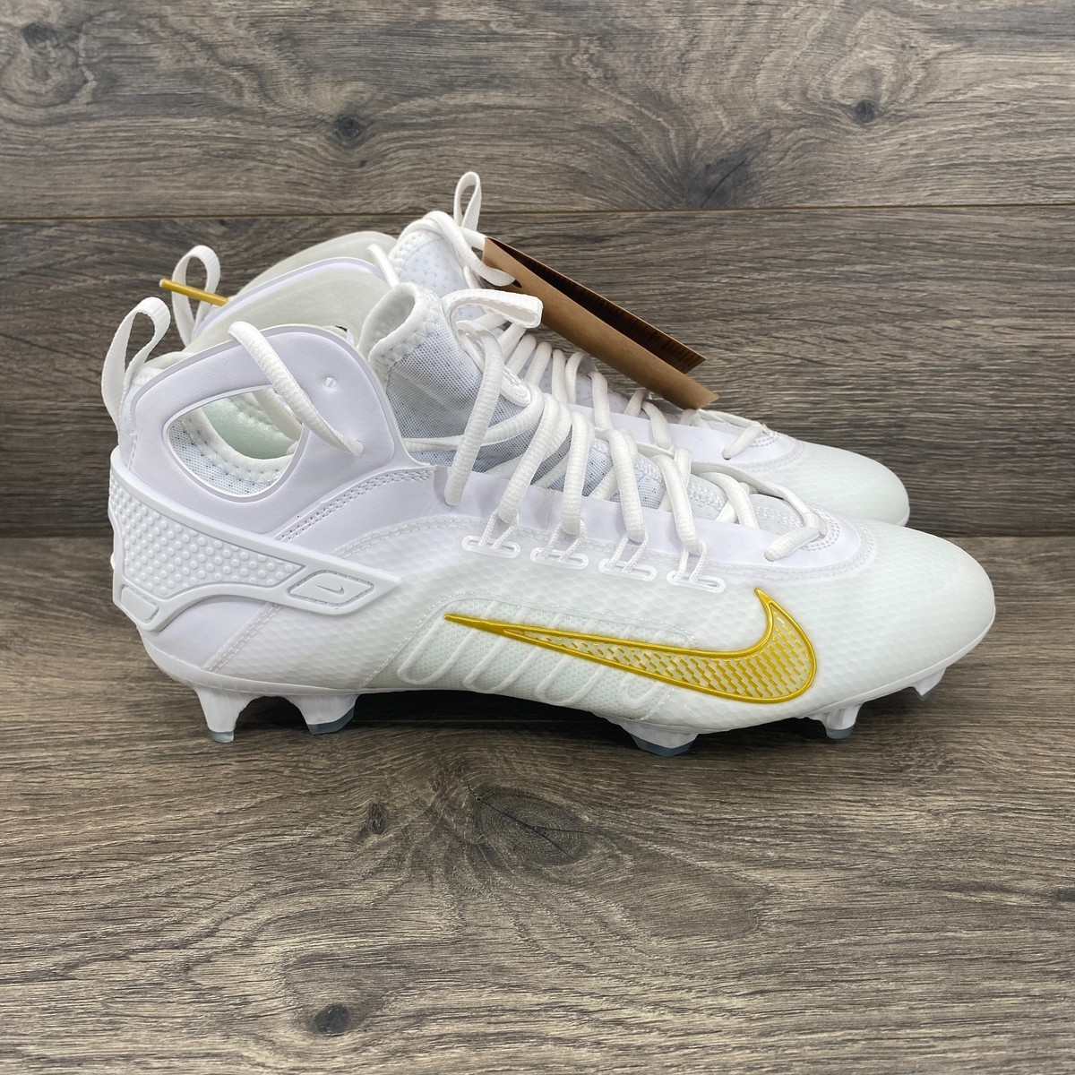 Nike Huarache Elite Mid LAX SE Lacrosse Cleats Men's Size 11 White  FD0088-100