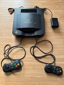 SNK Neo Geo CD Console Main Unit 2 Controllers AC Adapter AV Output WORKING WELL