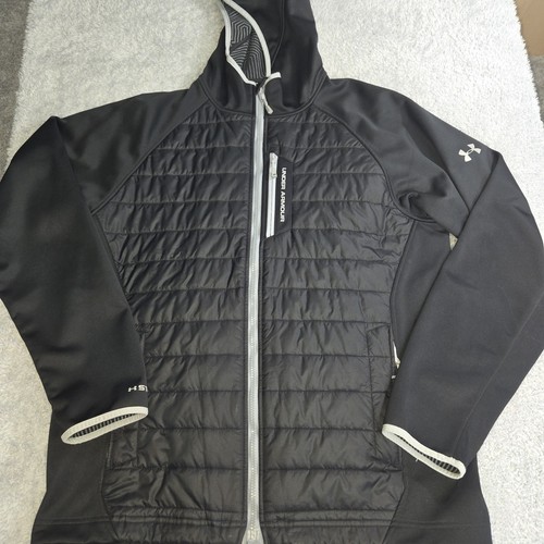 Under Armour Coldgear Infared Jacke Herren Large Black Storm Kapuze Full Zip