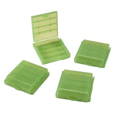 Pack of 4 PCS AA / AAA Battery Storage Hard Case Box-Green G1S36518