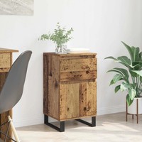 Rustikales Sideboard Aus Altholz Mit 2 Schubladen 35X40X70 Cm