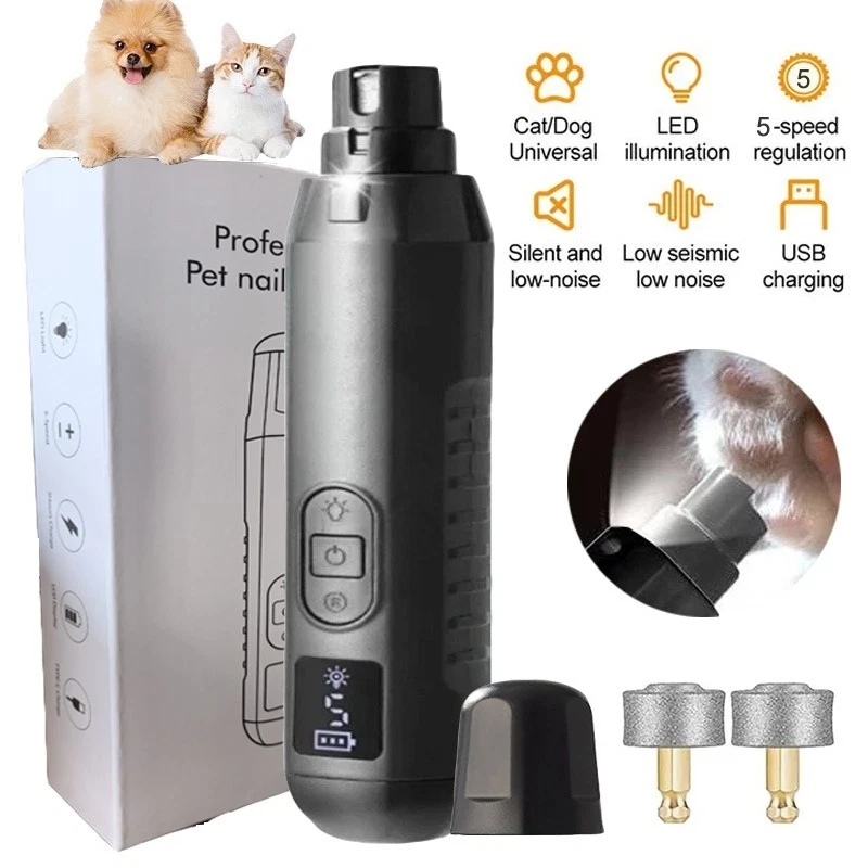 Electric Dog Nail Grinder Pet Trimmer USB Charge Clipper Professional Wholesale