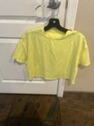 Lululemon Abrasion-Resistant Training T-Shirt Top Cropped Neon Yellow Sz 6