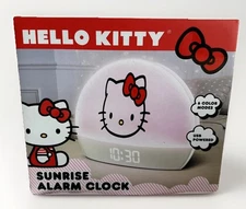Hello Kitty Sunrise Alarm Clock Digital LED Display Wake Up Light USB  Sanrio