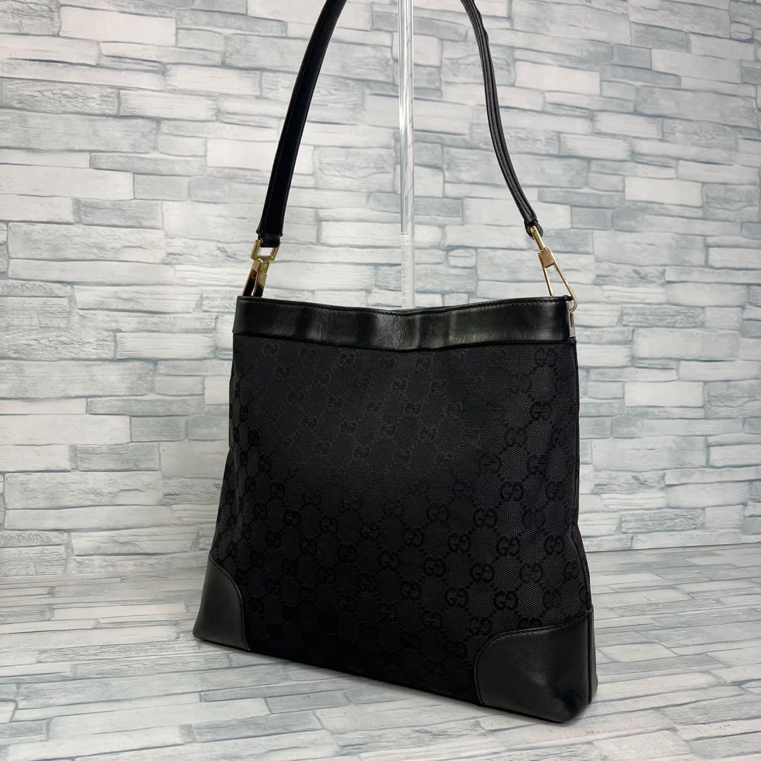 Gucci GG Beige Canvas Shoulder Bag 10.2x11x2.8 Pre-Owned