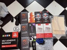 Tattoo Kit with 1 Coil Machines Power Supply Inks Needles Power Supply Cartridge