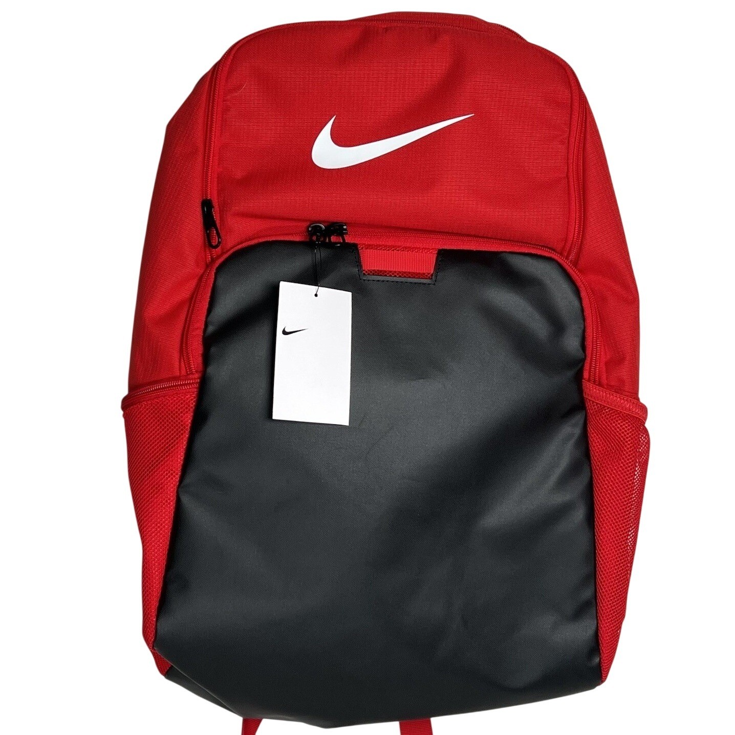 NWT Nike Brasilia Backpack XL Red Black Laptop Multiple Pockets Adjustable