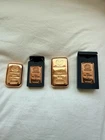 Germania Mint 5 oz & 10 oz .9999 Fine Copper Bars w/ Box –High Relief– Lot of 2