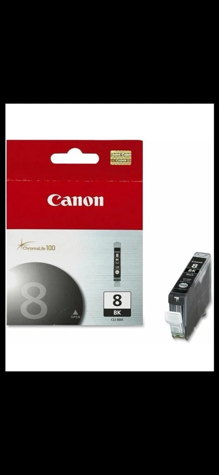 3x Canon CLI-8BK Black Ink Cartridges – Genuine Chromalife 100 OEM Pack - Image 3 of 4
