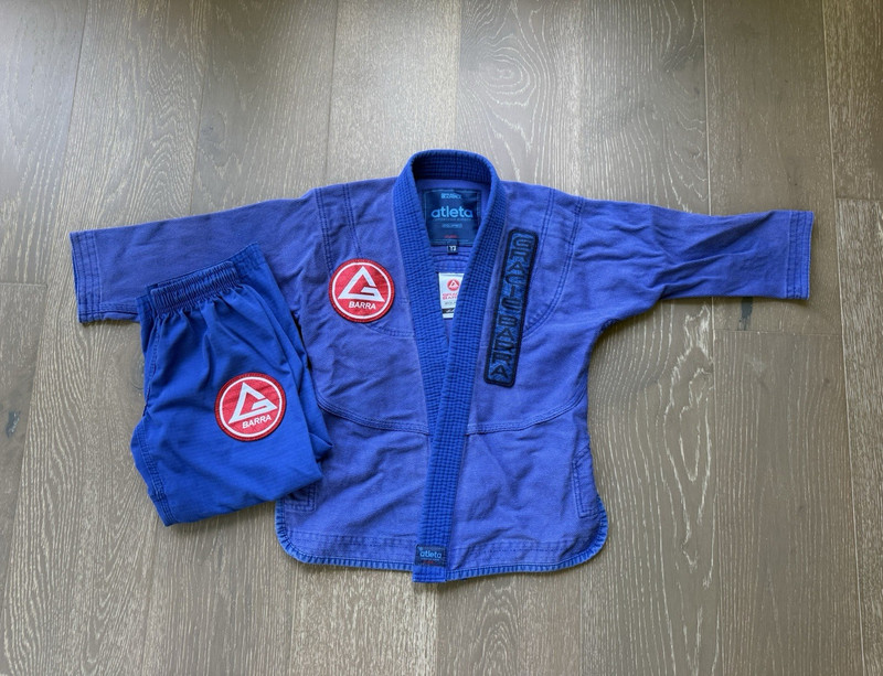 Atleta Gracie Barra Jiu-Jitsu Gi Uniform Jacket & Pants Blue Kids Y3