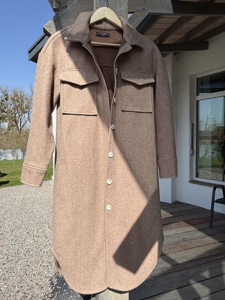 Women Monro Shirt Coat Beige One Size