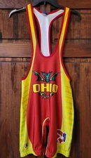 Team Ohio Wrestling Singlet Size Adult L Dragon Red And Yellow