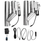 2pcs 2.5" Electric Exhaust Downpipe Y-Pipe Valve + One Controller Remote Kit