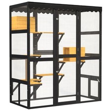 Cat Catio Outdoor Cat Enclosure for Multiple Cats Wooden Walk in Cat House