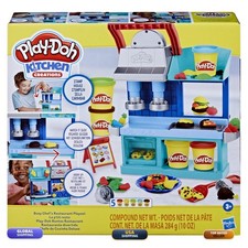 Play-Doh Kitchen Creations Busy Chef's Restaurant Playset 2-Sided Ages 3+