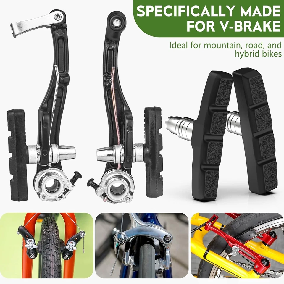 Pastillas de Freno para Bicicleta, Pastillas de Freno V Universales 70mm, Juego de 4 Piezas Pastillas de Freno para Bicicleta de Montaña Foto 3 de 4