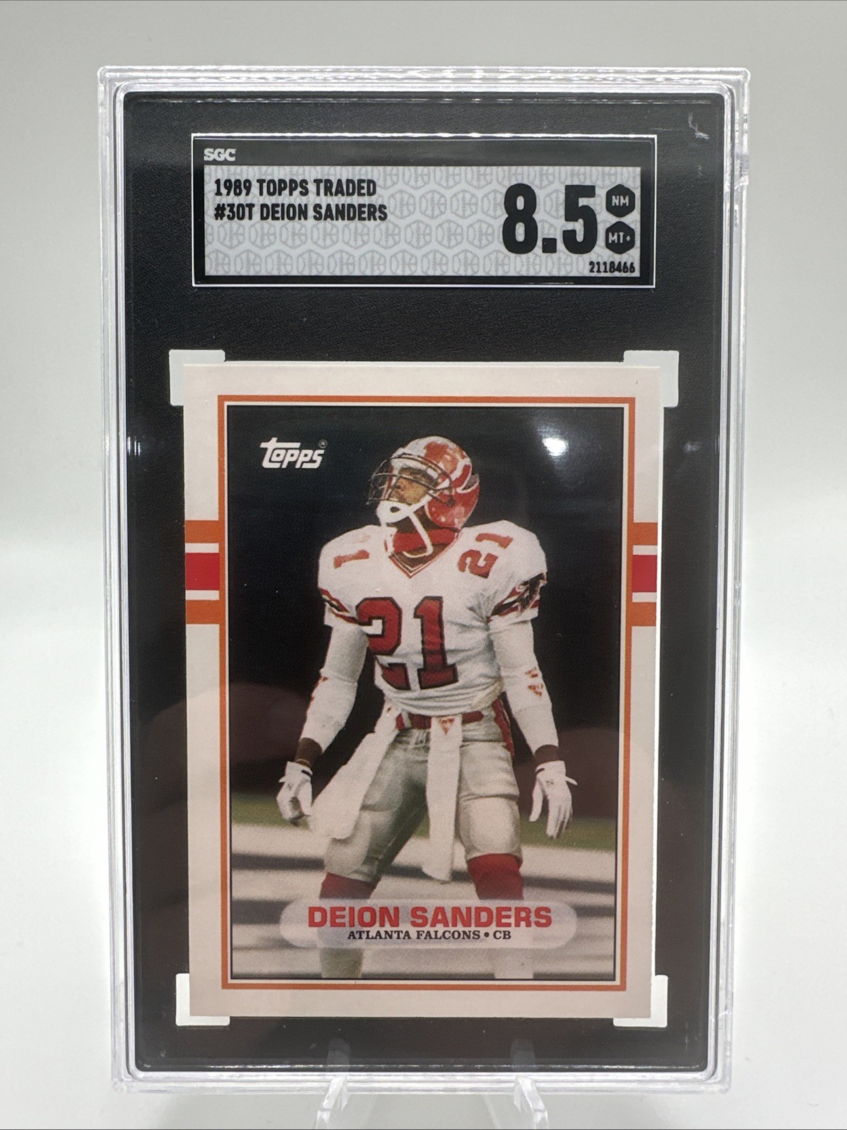 1989 Topps Traded #30T Deion Sanders Rookie Graded SGC NM-MT 8.5
