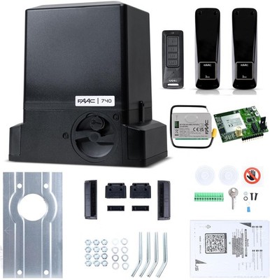FAAC Delta 2 SMART GSM Set 740 (Wi-Fi+LTE+BLE) für Schiebetore bis 500kg