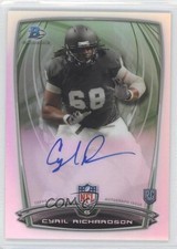 2014 Bowman Rookie Chrome Refractor Auto Cyril Richardson #54 Auto 0m0