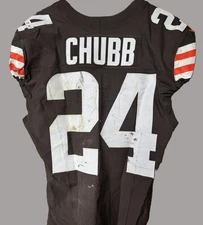 🏈Nick Chubb GAME-WORN/USED 10/27/24💪PHOTO-MATCHED📸Browns OnField NFL Jersey👕