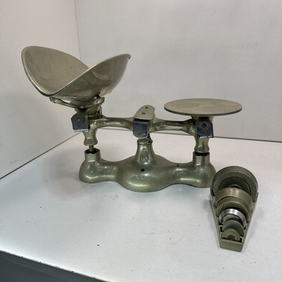 Jacobs Bros Detecto brass  Balance Scale antique with weights