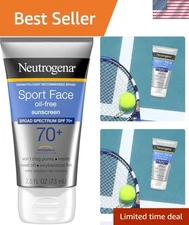 2.5 fl oz Sport Face Sunscreen SPF 70+ - Oxybenzone-Free, Travel Size Protection