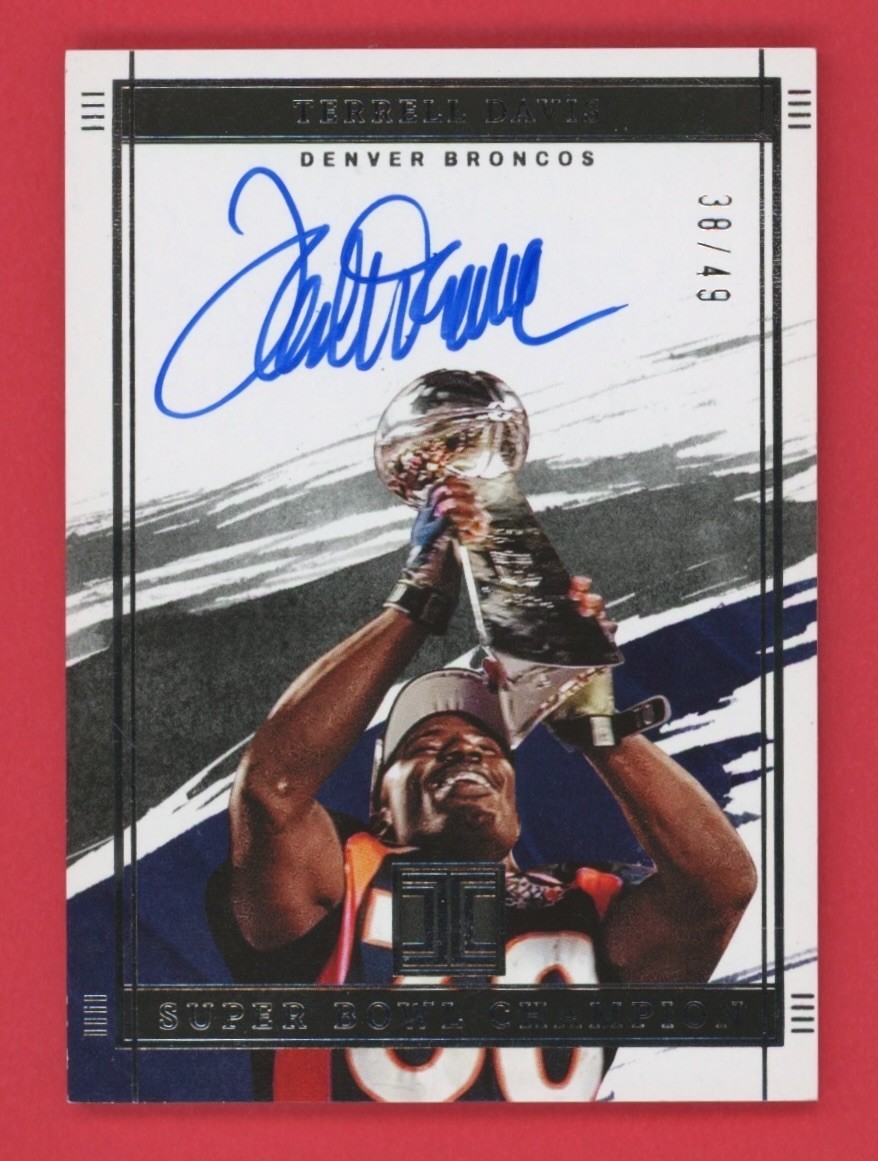 2022 Panini Impeccable Super Bowl Champion Terrell Davis Auto /49 Autograph
