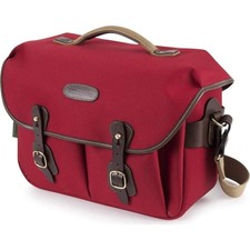 Image of Billingham Hadley One - Burgundy Canvas / Chocolate Leather
