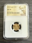 2024 G$5 American Gold Eagle (1/10 oz Fine, Type 2) Graded MS70 by NGC 🇺🇸