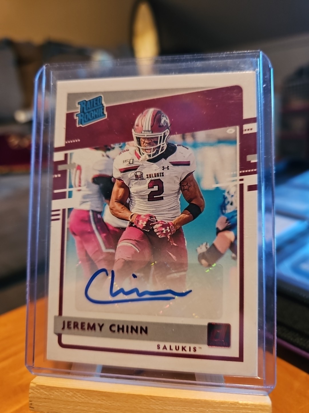 Jeremy Chinn Panini Chronicles Draft Picks Donruss Rated Rookies Signatures #9 Red